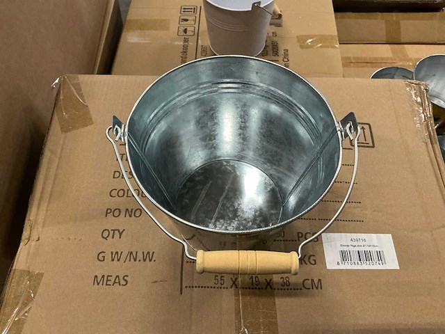 Partij emmers riga zink ø17xh15cm (250x) - afbeelding 4 van  6