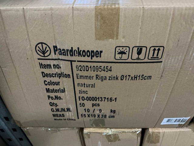 Partij emmers riga zink ø17xh15cm (980x) - afbeelding 4 van  5