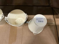 Partij emmers sevilla zinc ø9,6xh8cm cream gloss (1080x) - afbeelding 3 van  5