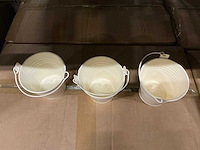 Partij emmers sevilla zinc ø9,6xh8cm cream gloss (1080x) - afbeelding 4 van  5