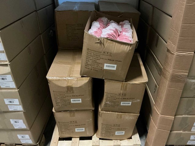 Partij emmers sevilla zinc ø9,6xh8cm pink gloss metal (2970x) - afbeelding 1 van  4