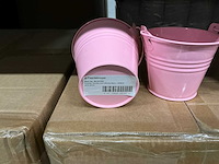 Partij emmers sevilla zinc ø9,6xh8cm pink gloss metal (810x) - afbeelding 4 van  6