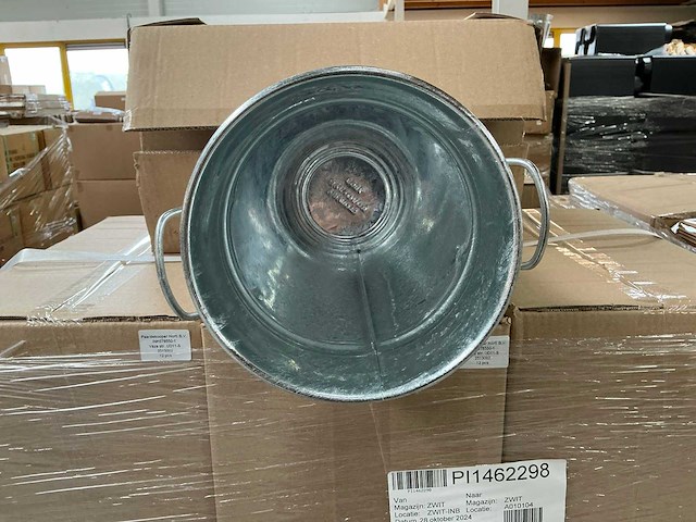 Partij emmers zinc 19,5/12,6xh30cm (175x) - afbeelding 3 van  6