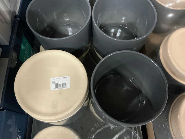 Partij eno pot duo sober grey h15,5xd16,5cm (46x) - afbeelding 2 van  3
