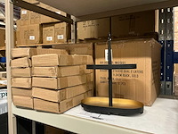 Partij etagères oval 2 layers h34cm black gold (36x) - afbeelding 2 van  3