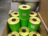 Partij etiketten fluorogroen & oranje 100x48mm 1000st/per rol (51x) - afbeelding 2 van  5