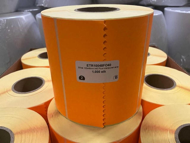 Partij etiketten fluorogroen & oranje 100x48mm 1000st/per rol (51x) - afbeelding 5 van  5
