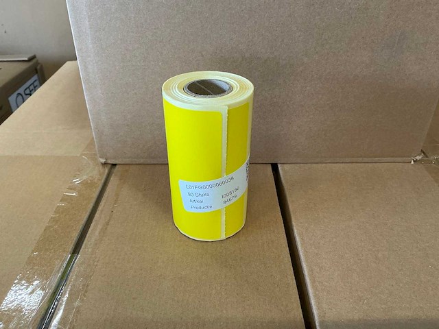 Partij etiketten volvlak geel 100x150mm (2025x) - afbeelding 1 van  4