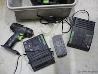 Partij festool accu-schroefboormachines, laadstions & accu's - afbeelding 2 van  4