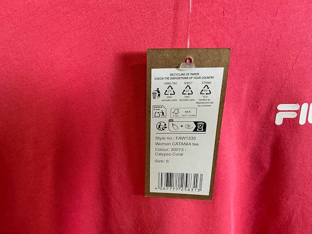 Partij fila women catania tee coral (75x) - afbeelding 2 van  4