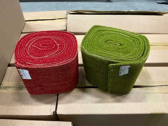 Partij filt met juteweefsel 15cm (92x) - afbeelding 1 van  6