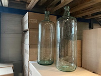 Partij fles terri mondgeblazen gerecycled glas flesvazen h60cm (36x) - afbeelding 1 van  5