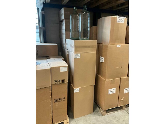 Partij fles terri mondgeblazen gerecycled glas flesvazen h60cm (36x) - afbeelding 2 van  5