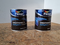 Partij flexa zijdeglanslak ral 9010 en wit, 19 liter totaal - afbeelding 2 van  5