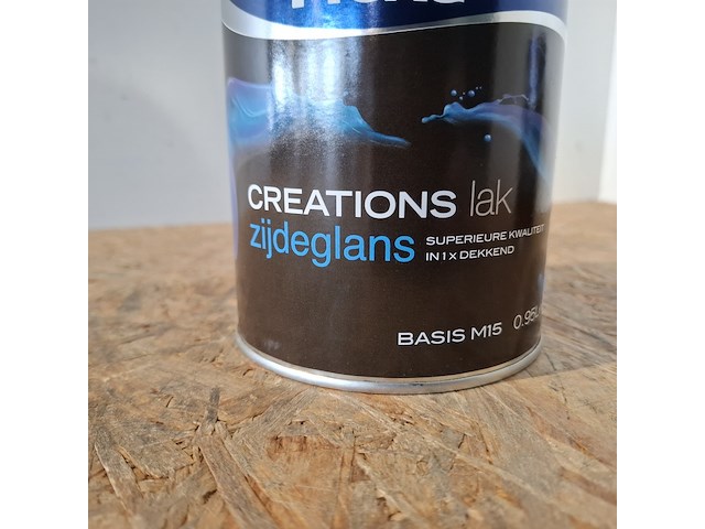 Partij flexa zijdeglanslak ral 9010 en wit, 19 liter totaal - afbeelding 4 van  5