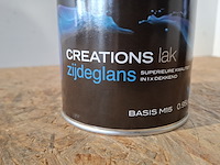 Partij flexa zijdeglanslak ral 9010 en wit, 19 liter totaal - afbeelding 4 van  5