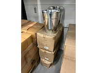 Partij flower buckets paris zinc ø30xh35cm (13l) (60x) - afbeelding 4 van  5