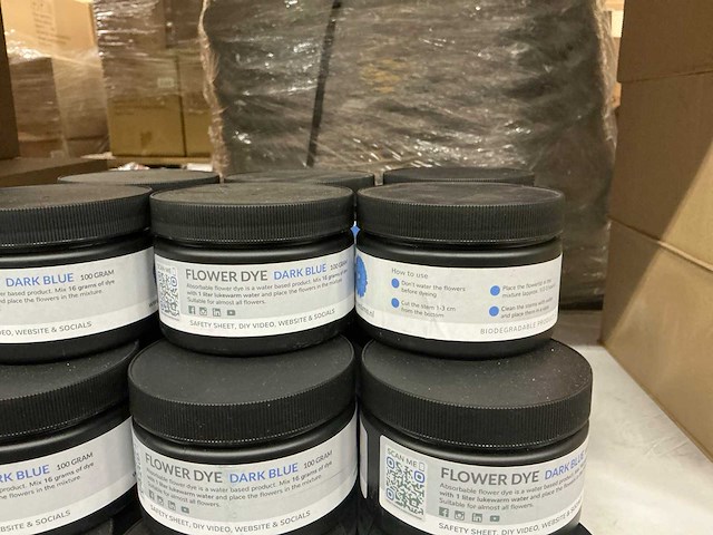 Partij flower dye dark blue 100gram (30x) - afbeelding 3 van  3