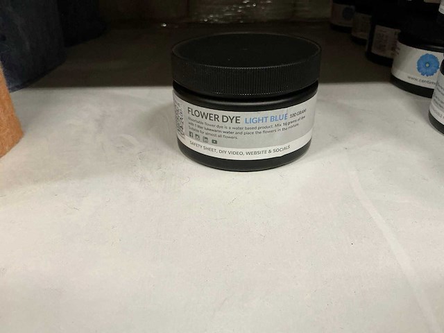 Partij flower dye light blue 100gram (17x) - afbeelding 3 van  4