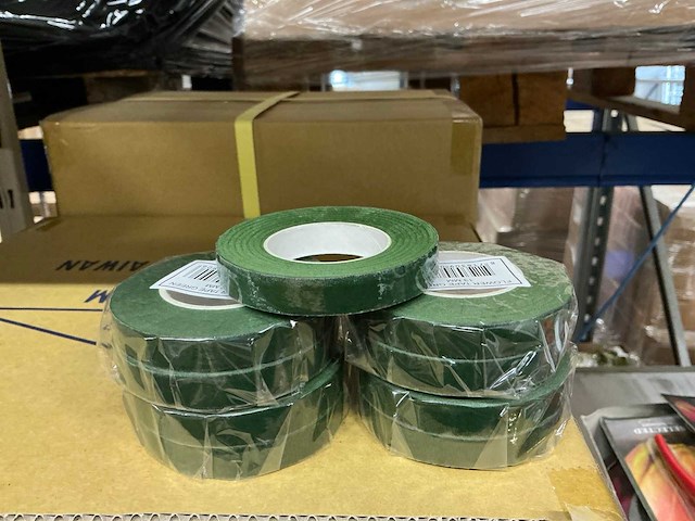 Partij flower tape 13mm green (576x) - afbeelding 1 van  3
