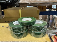 Partij flower tape 13mm green (576x) - afbeelding 1 van  3