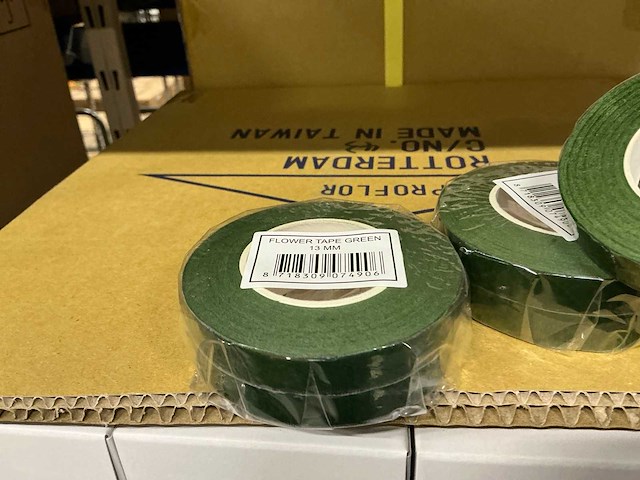 Partij flower tape 13mm green (576x) - afbeelding 2 van  3