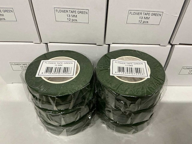 Partij flower tape green 13mm (516x) - afbeelding 3 van  5