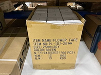 Partij flower tape green 25mm (144x) - afbeelding 3 van  4
