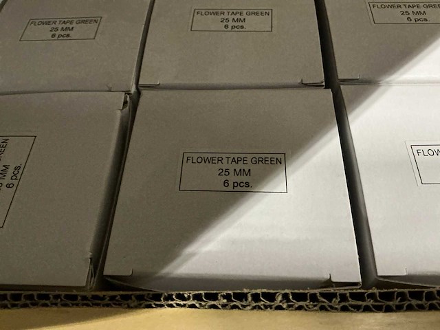 Partij flower tape green 25mm (144x) - afbeelding 4 van  4