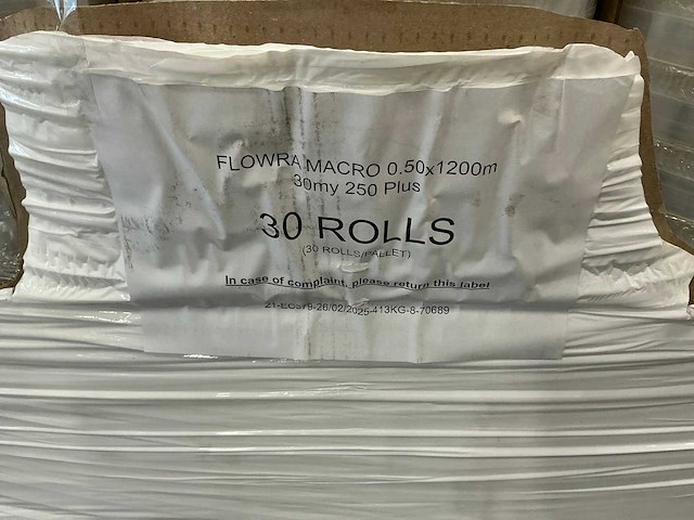 Partij flowra macro 0.50x1200m 30my 250 plus (30x) - afbeelding 3 van  3