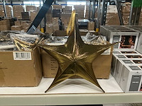 Partij foldable metal fabric star 40cm gold (150x) - afbeelding 1 van  3