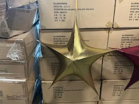 Partij foldable metal fabric stars 80cm gold&red (240x) - afbeelding 2 van  9