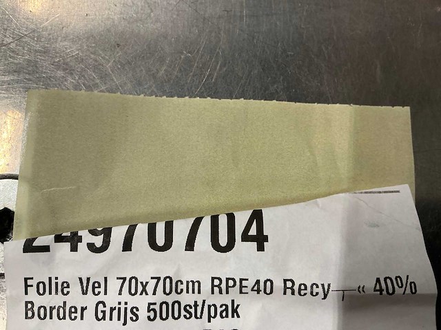 Partij folie vellen 70x70cm rpe40 recy 40% border grijs (6000x) - afbeelding 4 van  4