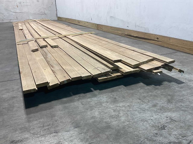 Partij fraké planken mes- en groef 330-520x6,5x6,5 cm - afbeelding 3 van  4