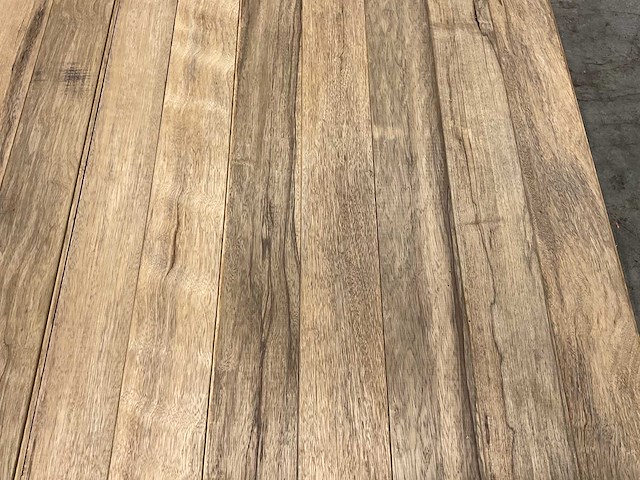Partij fraké planken mes- en groef verbinding 365-395x11,7x2 cm - afbeelding 6 van  10