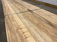 Partij fraké planken mes- en groef verbinding 365-395x9,2x2 cm - afbeelding 4 van  10