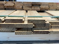 Partij fraké planken mes- en groef verbinding 365-395x9,2x2 cm - afbeelding 9 van  10