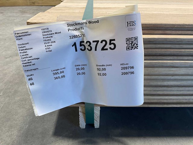 Partij fraké planken mes- en groef verbinding 365-395x9,2x2 cm - afbeelding 10 van  10