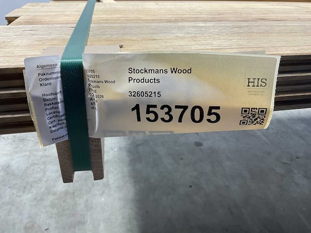 Partij fraké planken mes- en groef verbinding 485-510x9,2x2 cm - afbeelding 2 van  11