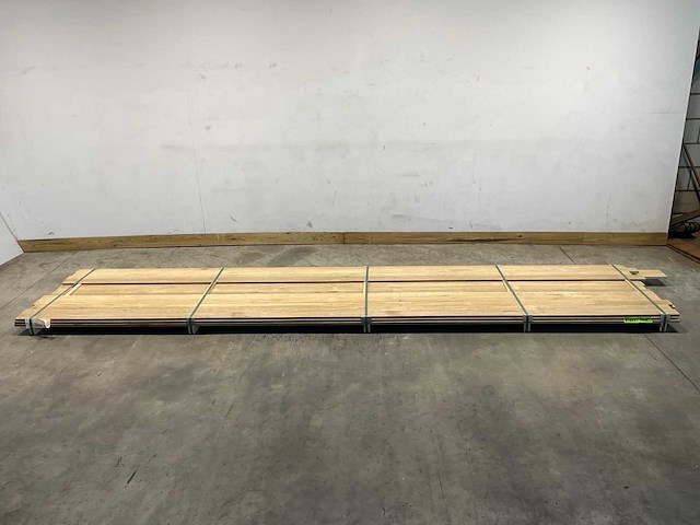 Partij fraké planken mes- en groef verbinding 485-510x9,2x2 cm - afbeelding 4 van  11