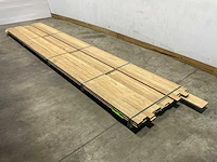 Partij fraké planken mes- en groef verbinding 485-510x9,2x2 cm