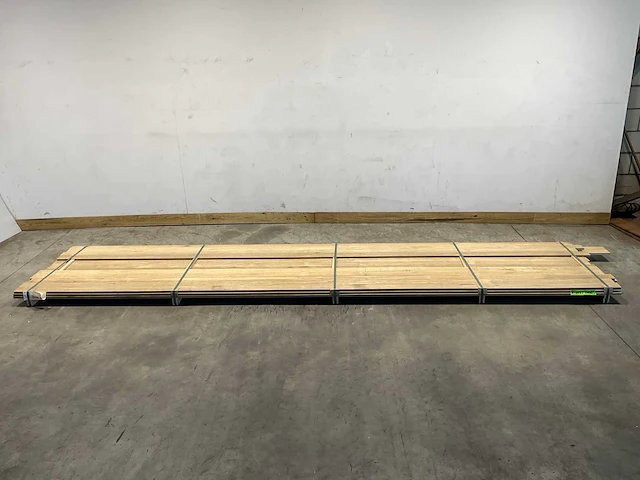 Partij fraké planken mes- en groef verbinding 485-510x9,2x2 cm - afbeelding 3 van  10