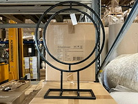 Partij frame round metal h49,5cm rotatable black iron (84x) - afbeelding 2 van  3