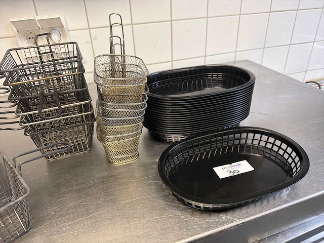 Partij friet serveer mandjes (diverse maten) (59x) - afbeelding 3 van  3