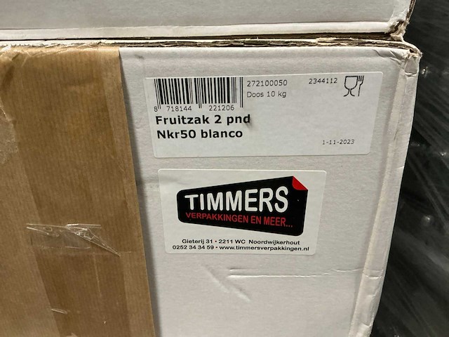 Partij fruitzakken 2 pnd nkr50 blanco (40x) kg - afbeelding 3 van  3