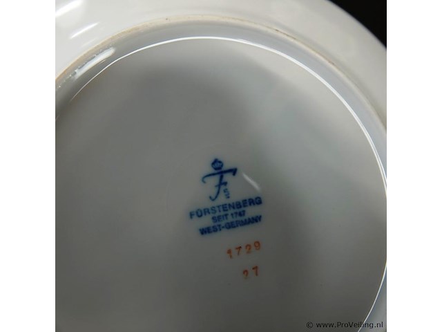Partij fürstenberg w. germany borden diameter 15, 19, 24cm - afbeelding 4 van  5