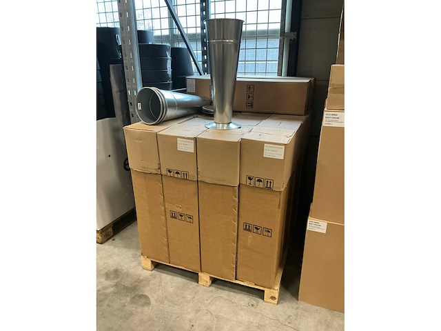 Partij gegalvaniseerde vaas op voet 22/21x60cm (264x) - afbeelding 2 van  7