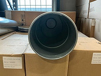 Partij gegalvaniseerde vaas op voet 22/21x60cm (264x) - afbeelding 5 van  7