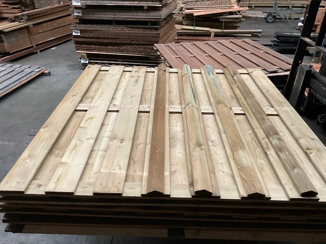 Partij geïmpregneerde grenen tuinscherm 180x180 cm - afbeelding 1 van  14