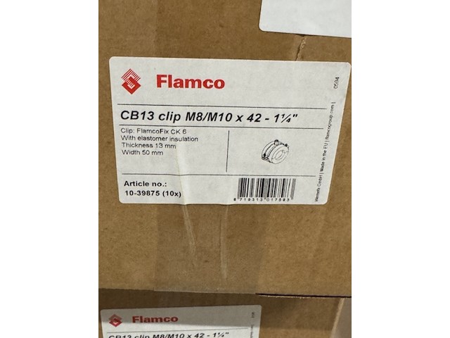Partij geisoleerde pijpklemmen, flamco, cb13 clip - afbeelding 2 van  6